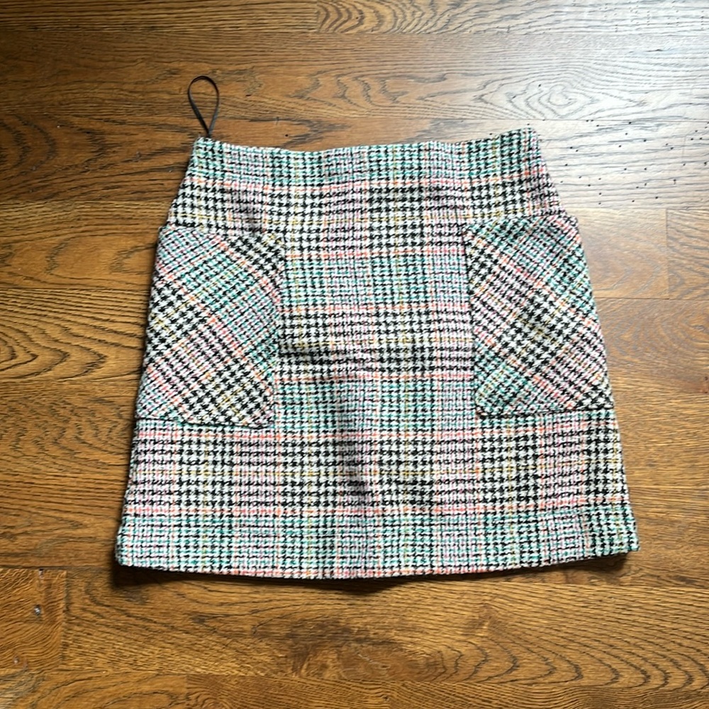 Anthropologie Plaid mini skirt